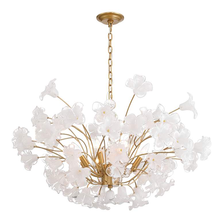 Image 6 Metropolitan Bloome 8-Light 36.5-in Legacy Brass Indoor Chandelier more views