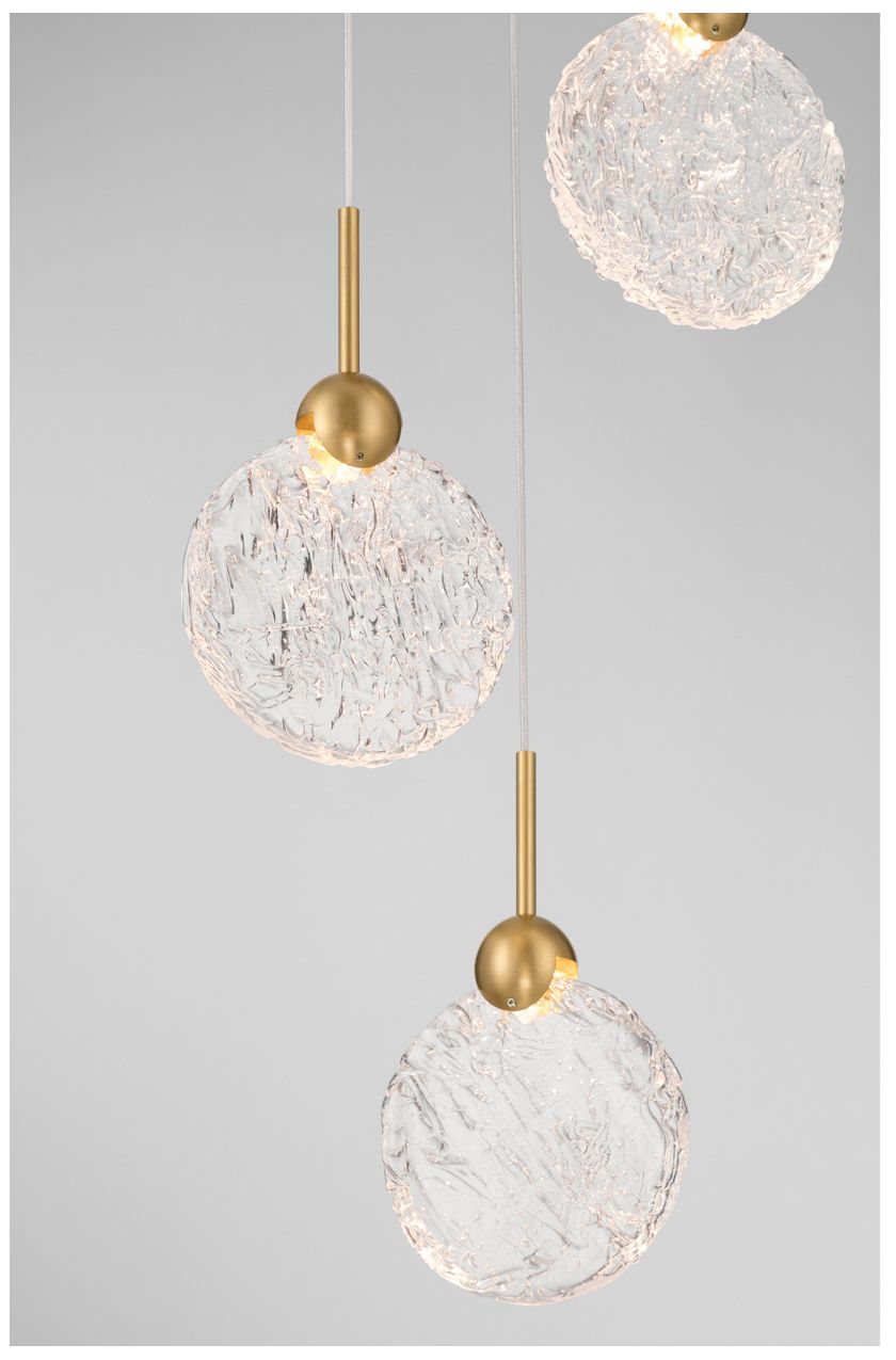 Image 5 Metropolitan Briselle LED 10-in Legacy Brass Mini-Pendant with Glass Shades more views