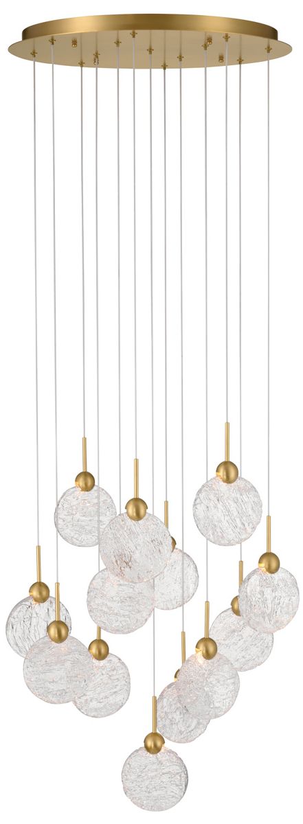Image 7 Metropolitan Briselle LED 24-in Legacy Brass Pendant with Glass Shades more views