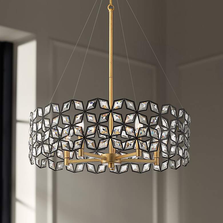 Image 1 Metropolitan Brookcrest 24 3/4" Wide Crystal 5-Light Pendant Light