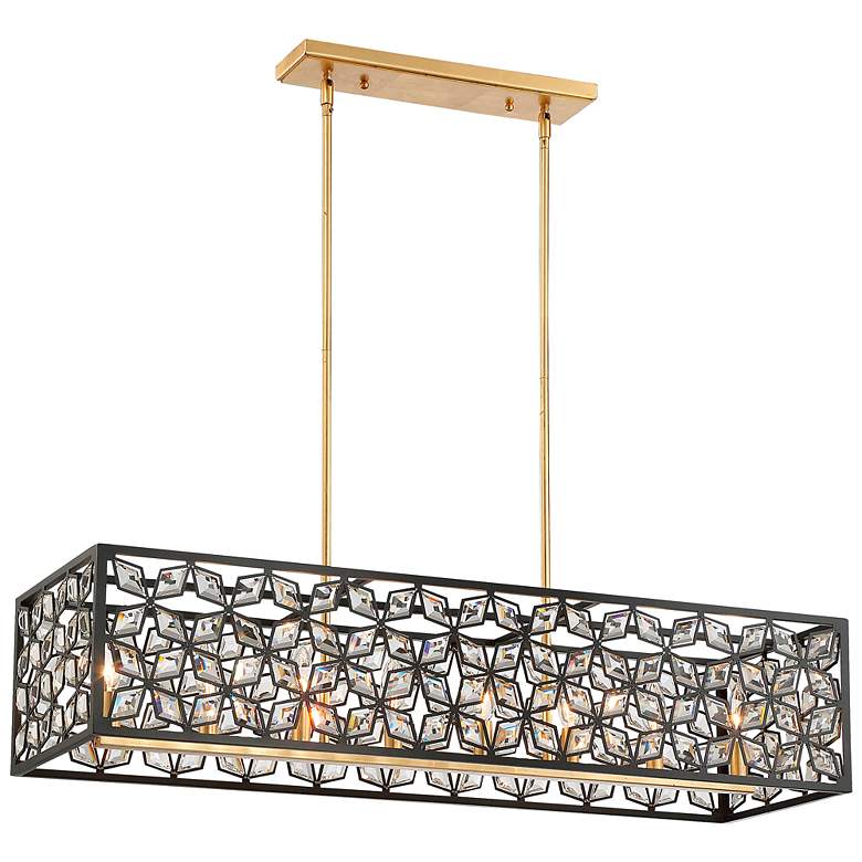 Image 2 Metropolitan Brookcrest 39 1/4 inch Wide Crystal Kitchen Island Light