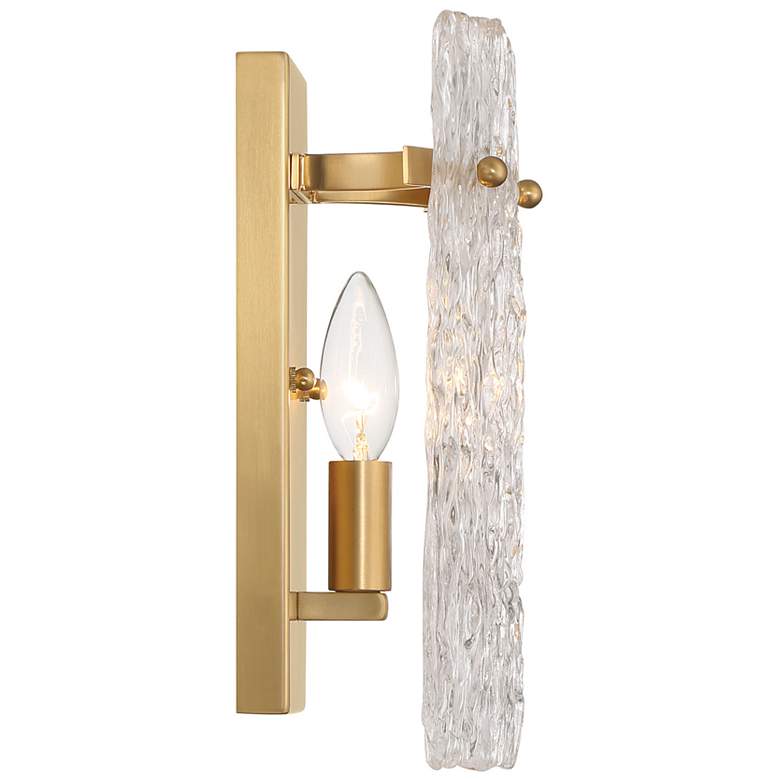 Image 3 Metropolitan Brookstreet 1-Light 9.25-in Legacy Brass Indoor Wall Sconce more views