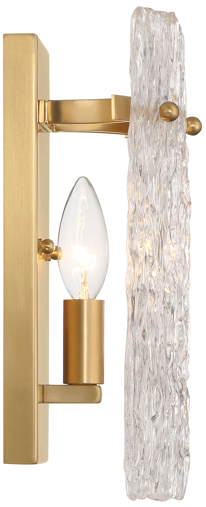Image 4 Metropolitan Brookstreet 1-Lt 9.25-in Legacy Brass Wall Sconce with Shade more views
