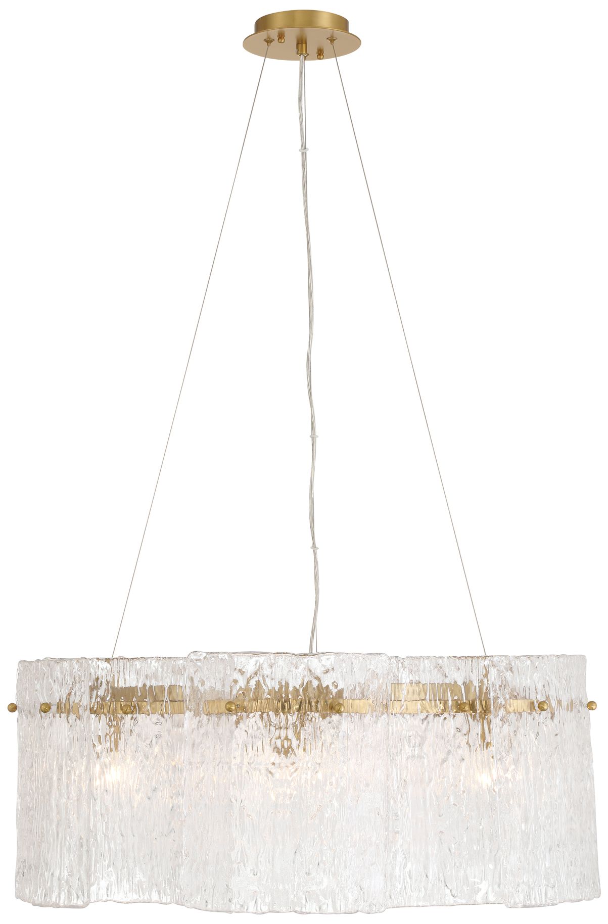 Metropolitan Brookstreet 6-Light 29.5-in Legacy Brass Indoor Pendant
