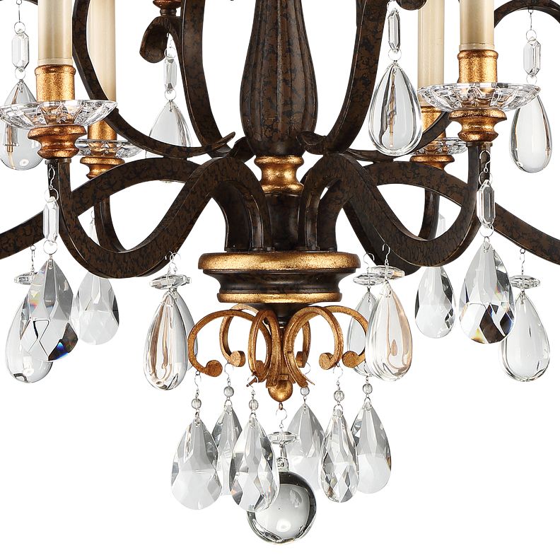 Image 3 Metropolitan Chateau Nobles 10-Light 34-in Raven Bronze and Gold Chandelier more views