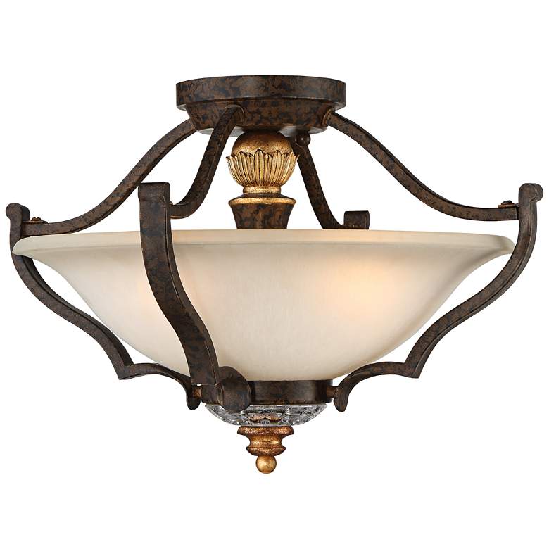 Image 2 Metropolitan Chateau Nobles 17 inch Wide Bronze Ceiling Light