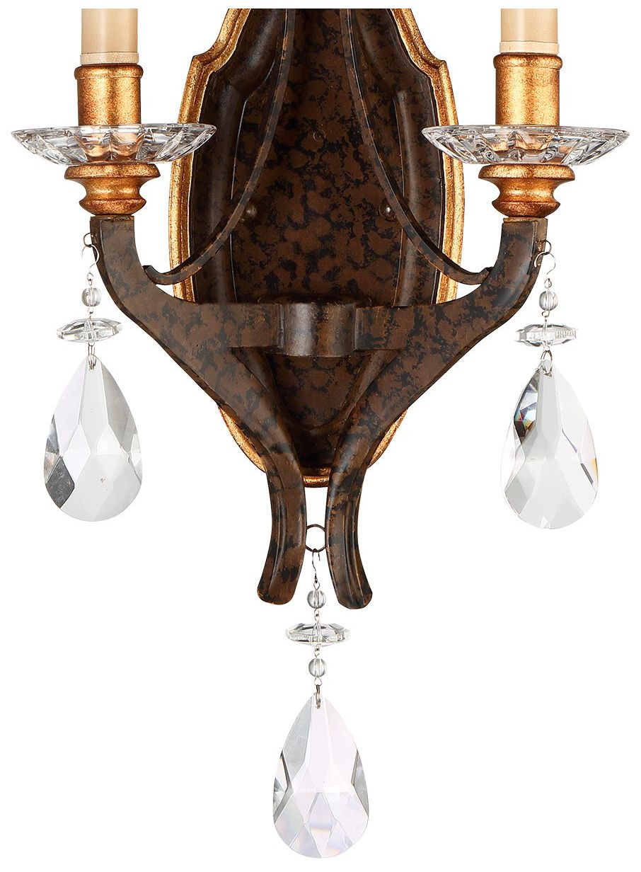 Image 3 Metropolitan Chateau Nobles 2-Light 19.25-in Bronze and Gold Wall Sconce more views