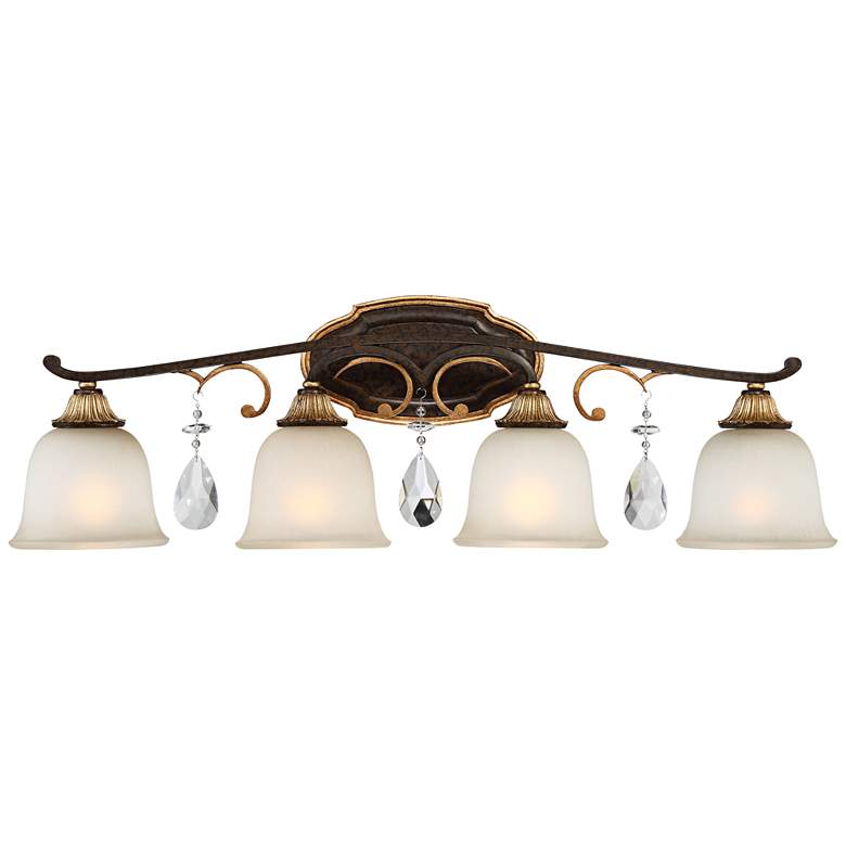 Image 2 Metropolitan Chateau Nobles 32 1/2"W Bronze Bath Light