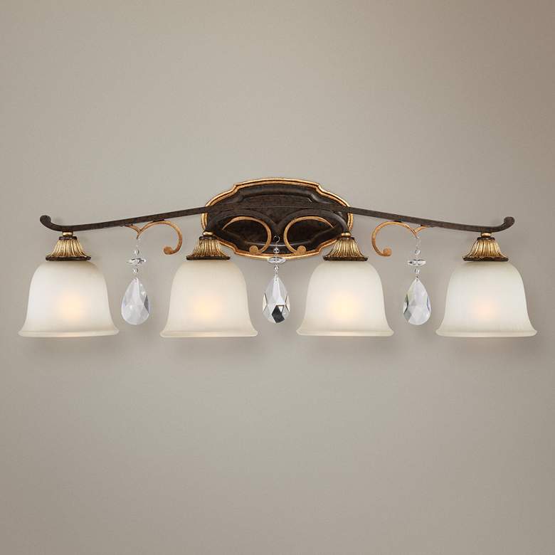 Image 1 Metropolitan Chateau Nobles 32 1/2"W Bronze Bath Light