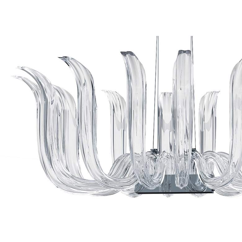 Image 2 Metropolitan Cisne 12-Light Polished Nickel Pendant with Crystal Shades more views