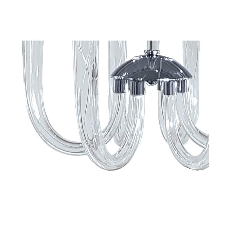 Image 3 Metropolitan Cisne 6-Light Polished Nickel Pendant with Crystal Shades more views