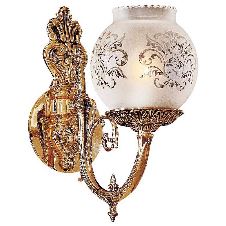 Image 1 Metropolitan Collection Etched Glass 12" High Wall Sconce