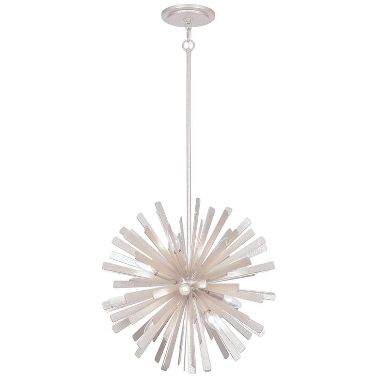 Image 2 Metropolitan Confluence 12-Light 20-in Piastra White Pendant with Shade