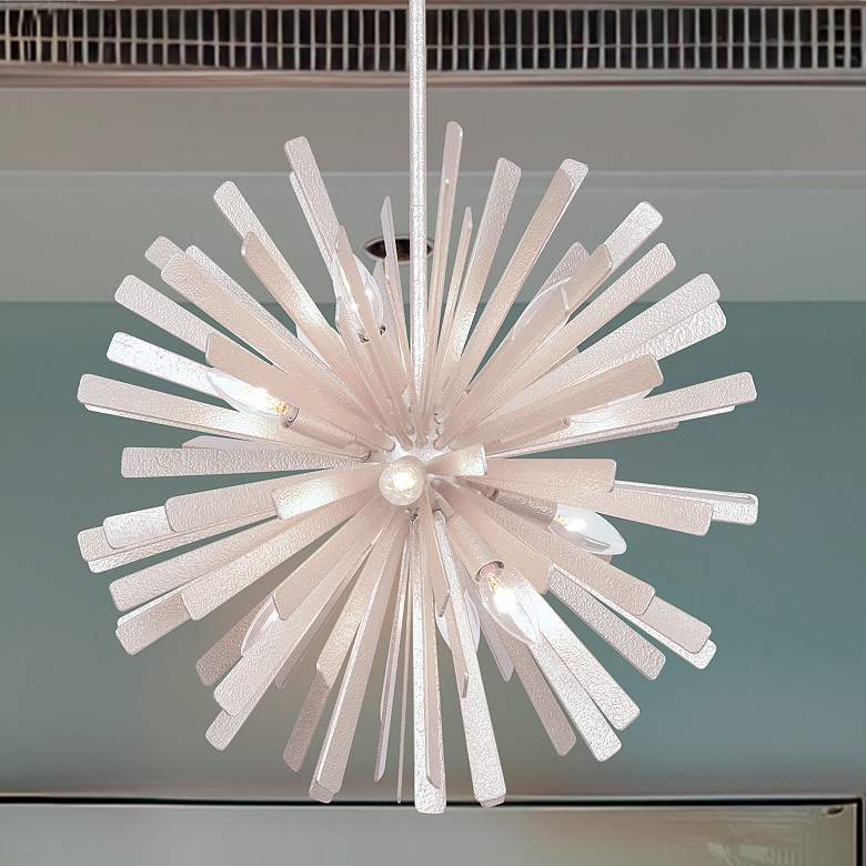 Image 1 Metropolitan Confluence 12-Light 20-in Piastra White Pendant with Shade