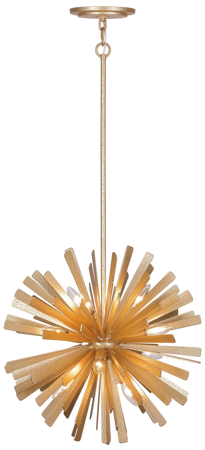 Image 3 Metropolitan Confluence 12-Light 20-inch Piastra Gold Pendant with Accents more views