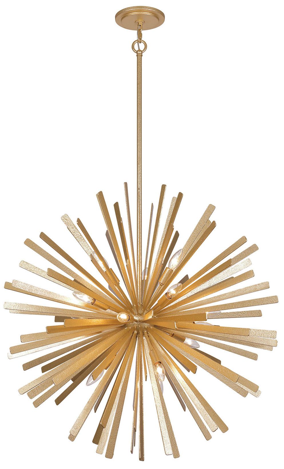 Metropolitan Confluence 16-Light 34-in Piastra Gold Pendant with Accents