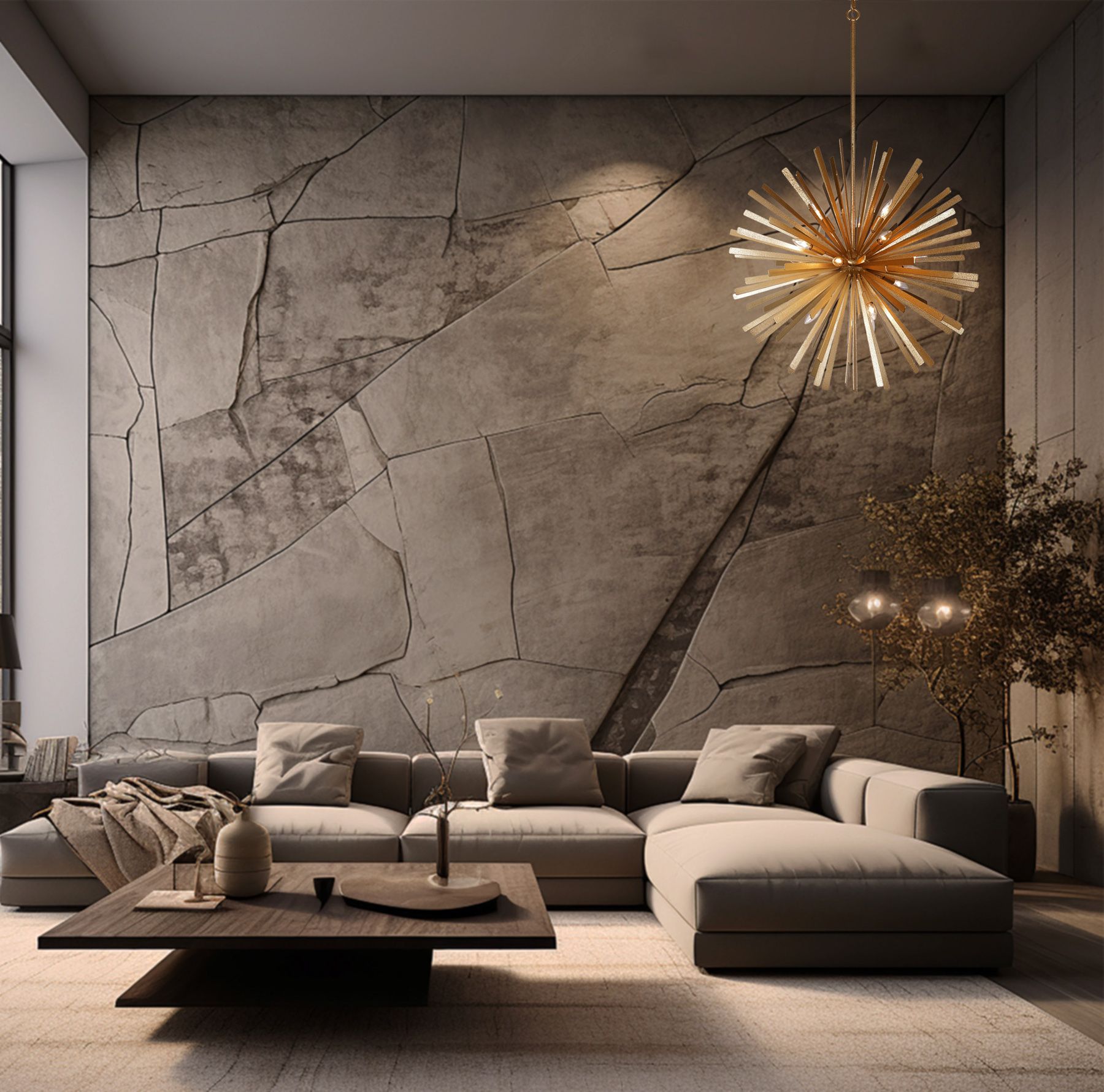Image 7 Metropolitan Confluence 16-Light 34-in Piastra Gold Pendant with Accents more views