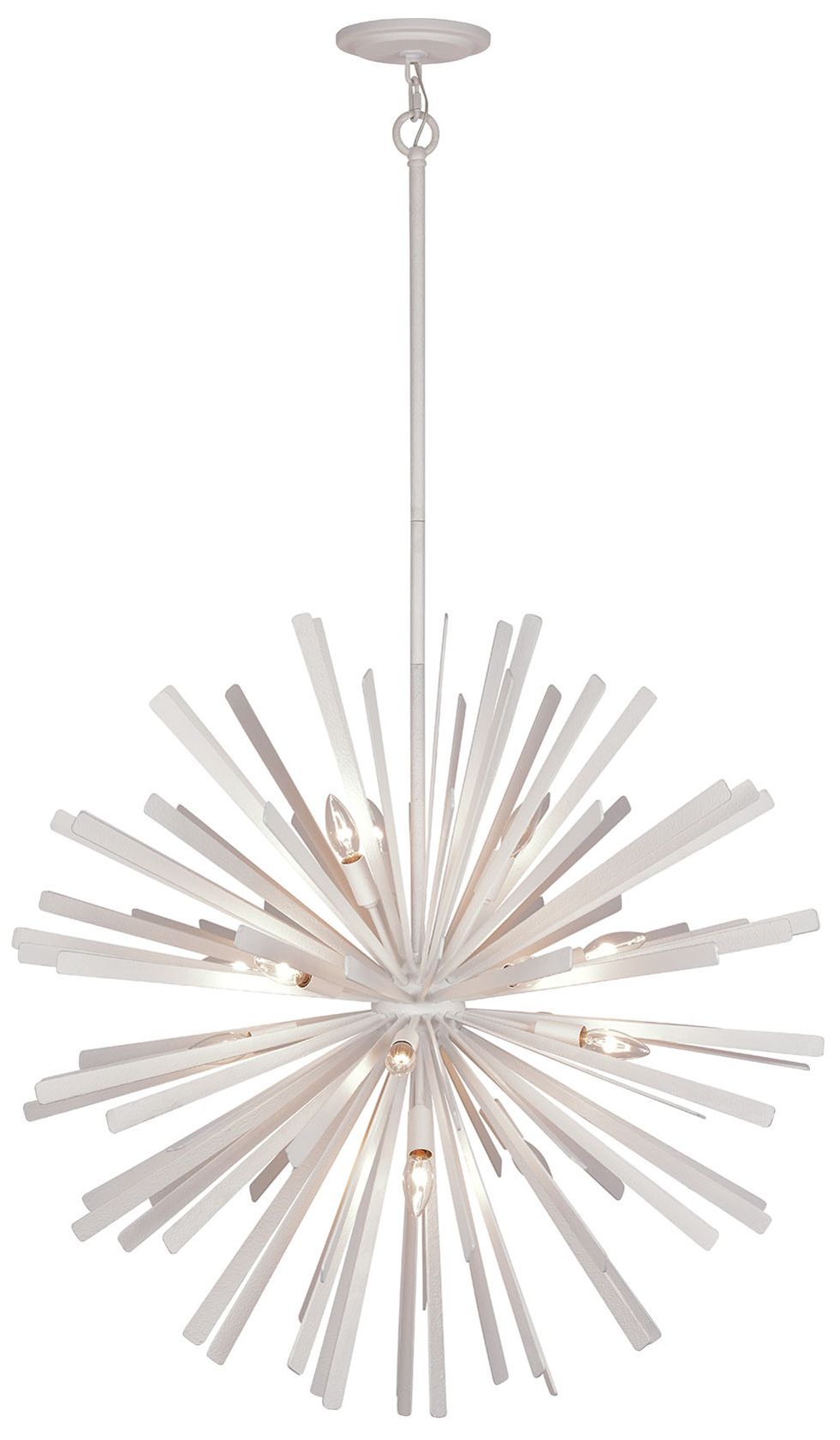 Image 3 Metropolitan Confluence 16-Light 34-in Piastra White Pendant with Accents more views