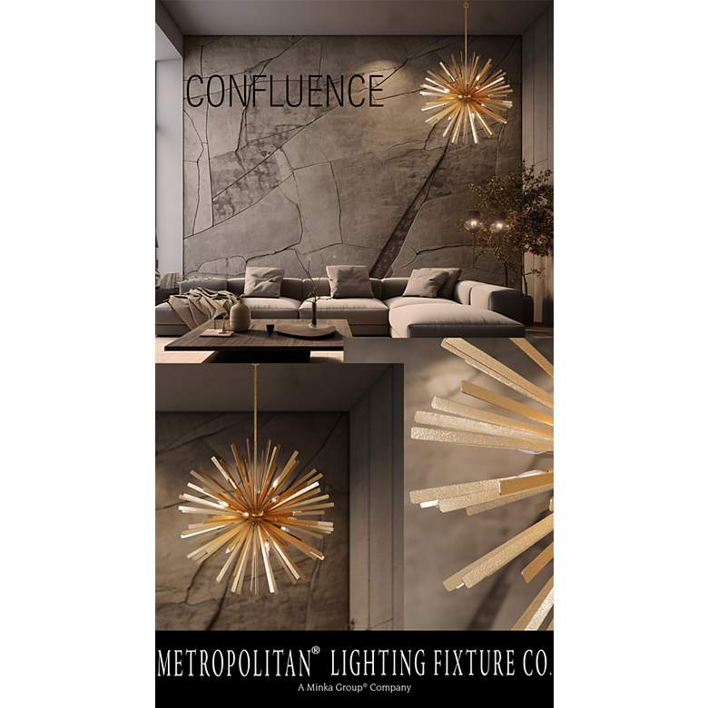 Image 4 Metropolitan Confluence 16-Light Piastra Gold Pendant more views
