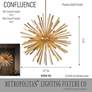 Metropolitan Confluence 16-Light Piastra Gold Pendant
