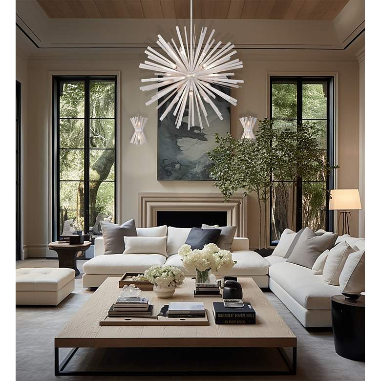 Image 7 Metropolitan Confluence 16-Light Piastra White Pendant more views