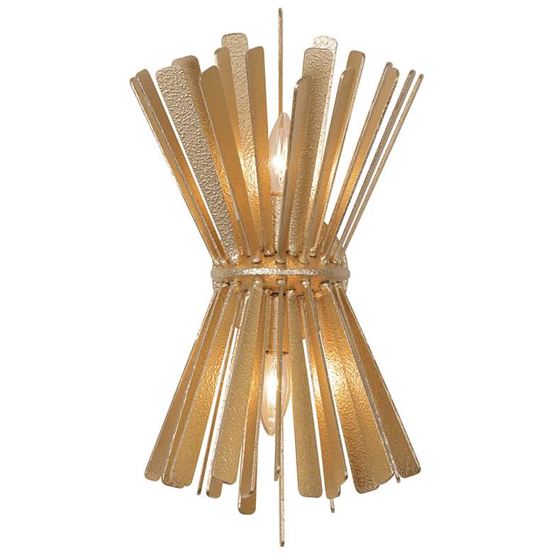 Image 2 Metropolitan Confluence 2-Light Piastra Gold Wall Sconce