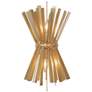 2_Metropolitan Confluence 2-Light Piastra Gold Wall Sconce