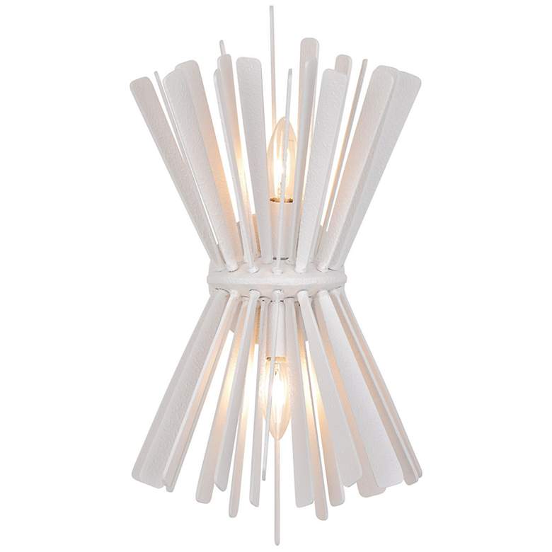 Image 1 Metropolitan Confluence 2-Light Piastra White Wall Sconce