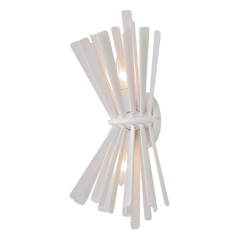 Image 2 Metropolitan Confluence 2-Light Piastra White Wall Sconce more views