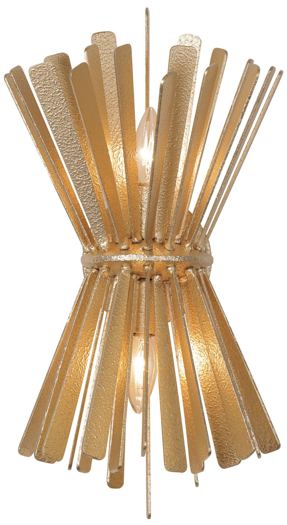 Metropolitan Confluence 2-Lt 11.25-in Piastra Gold Wall Sconce with Accents