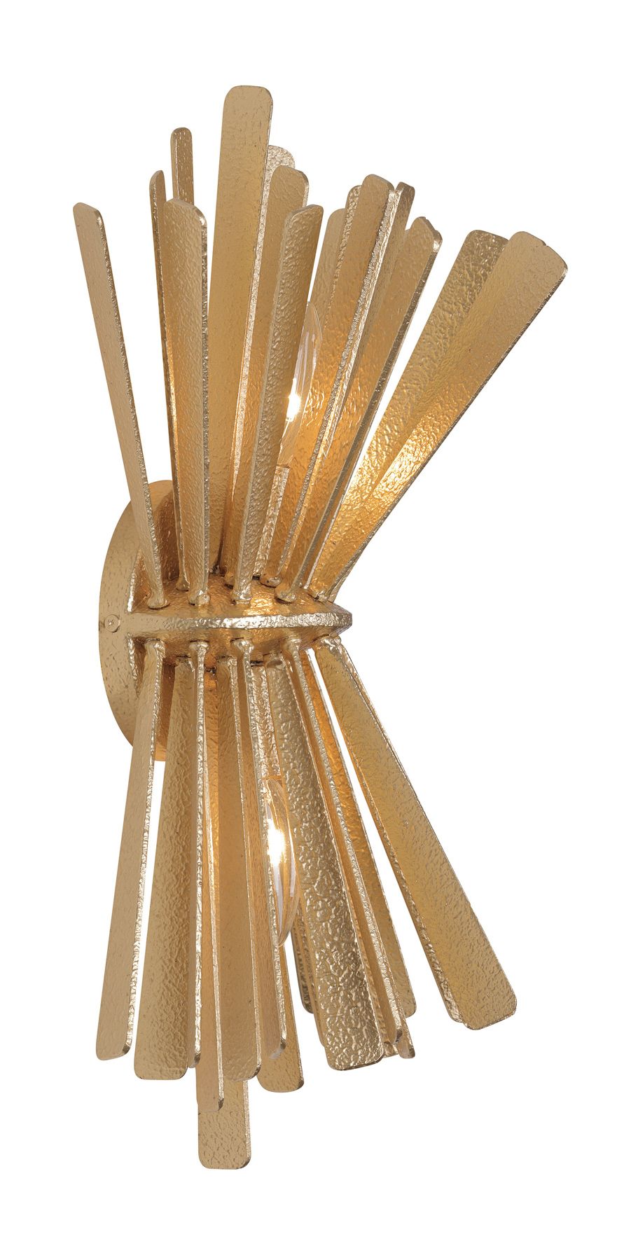Image 3 Metropolitan Confluence 2-Lt 11.25-in Piastra Gold Wall Sconce with Accents more views
