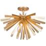 2_Metropolitan Confluence 20" Piastra Gold Modern 6-Light Ceiling Light