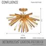 5_Metropolitan Confluence 20" Piastra Gold Modern 6-Light Ceiling Light more views