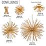 6_Metropolitan Confluence 20" Piastra Gold Modern 6-Light Ceiling Light more views