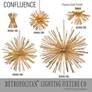 7_Metropolitan Confluence 20" Piastra Gold Modern 6-Light Ceiling Light more views