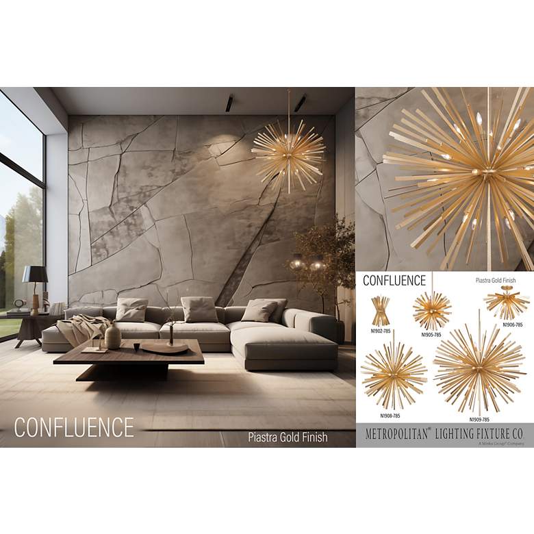 Image 6 Metropolitan Confluence 20" Wide 6-Light Piastra White Ceiling Light more views