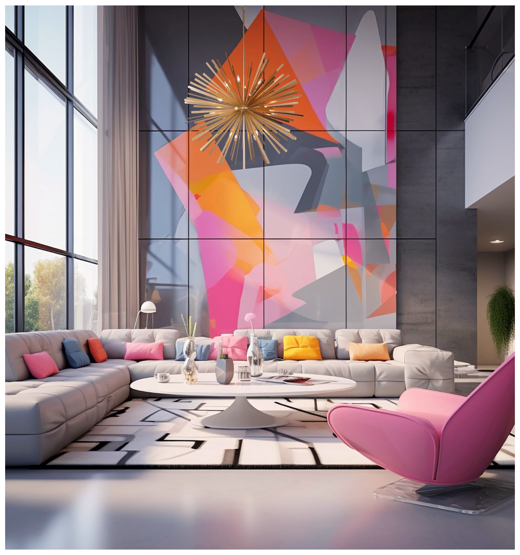 Image 5 Metropolitan Confluence 20-Light 48-in Piastra Gold Pendant with Accents more views