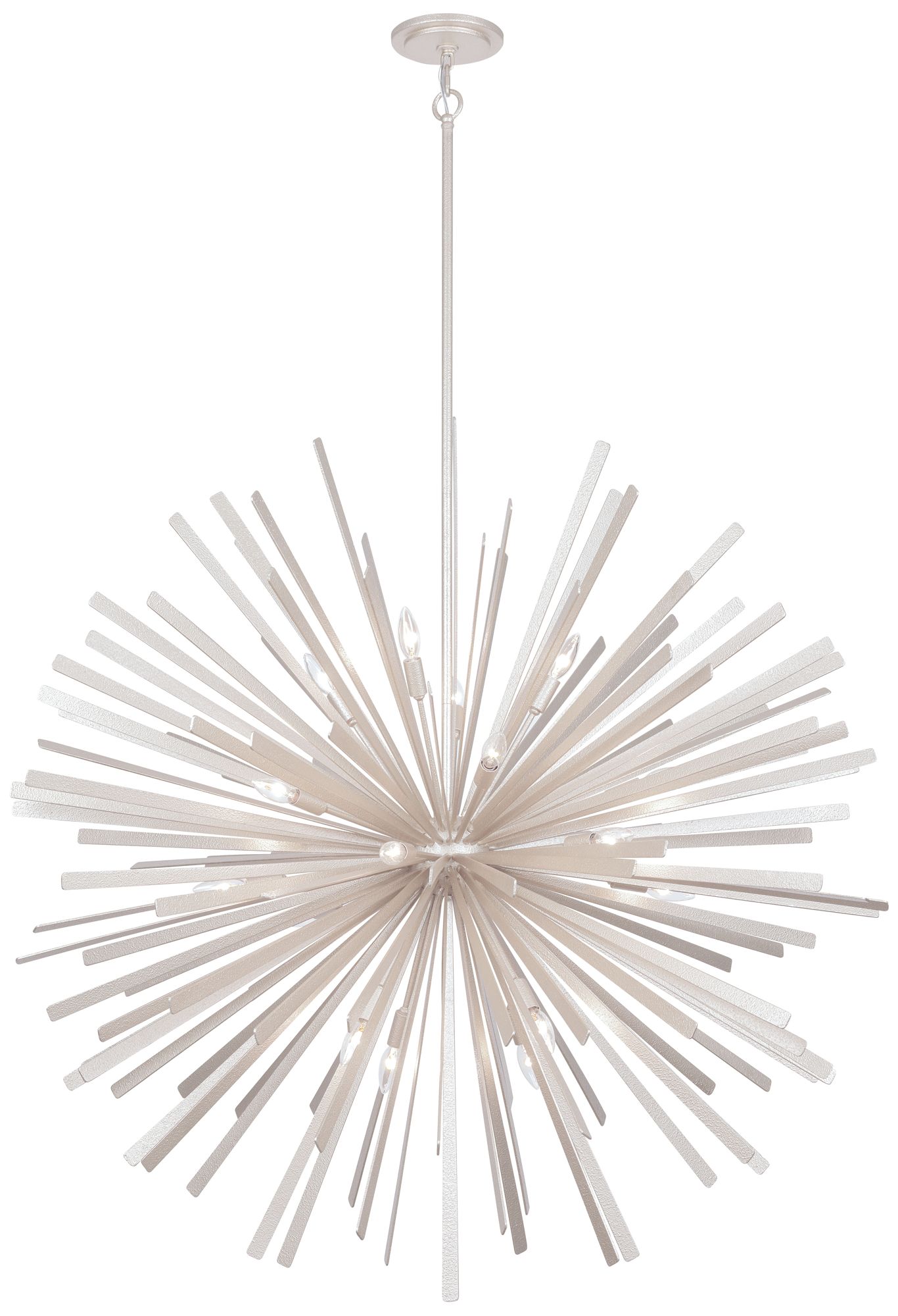 Metropolitan Confluence 20-Light 48-in Piastra White Pendant with Accents