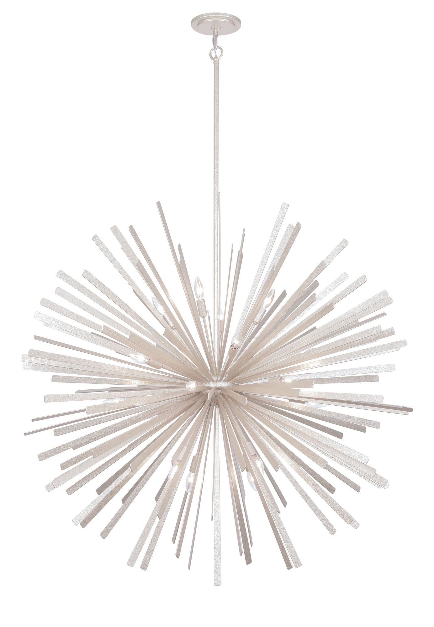 Image 3 Metropolitan Confluence 20-Light 48-in Piastra White Pendant with Accents more views