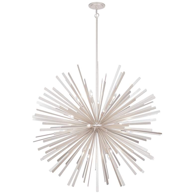 Image 2 Metropolitan Confluence 20-Light 48-in Piastra White Pendant with Shade