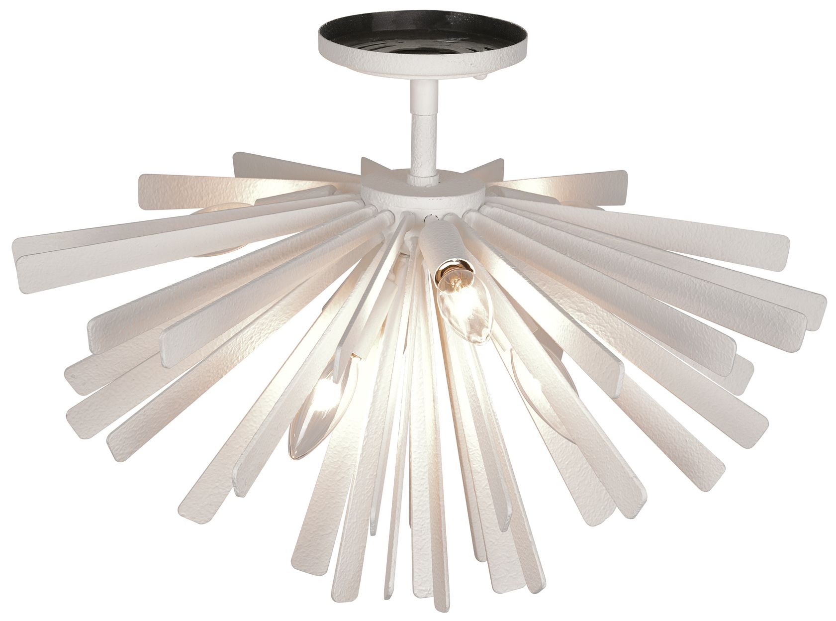 Image 3 Metropolitan Confluence 6-Light Piastra White Semi-Flush more views