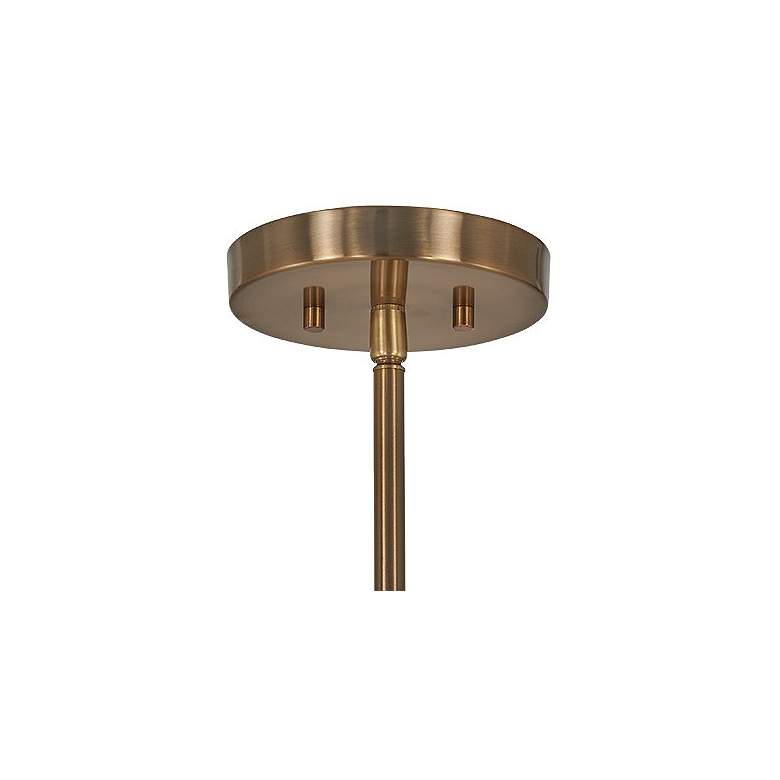 Image 3 Metropolitan Contrast 1-Light Aged Antique Brass Drum Pendant to Semi-Flush more views