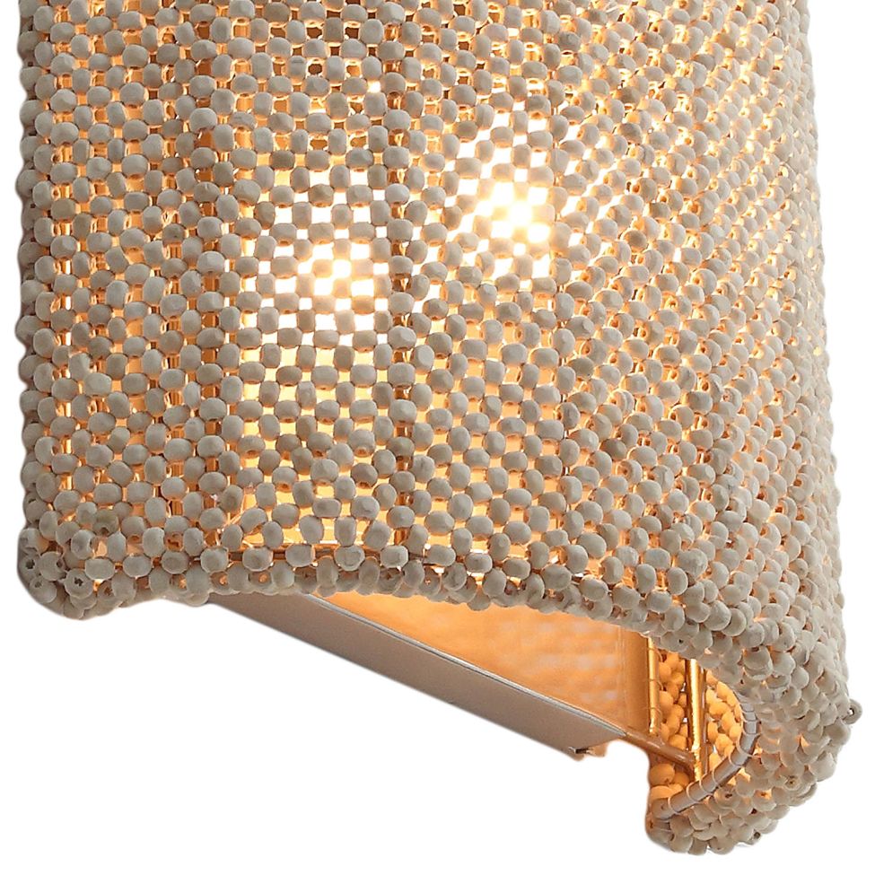 Image 2 Metropolitan Copra 1-Light 10-in Brushed Nickel Wall Sconce with Bead Shade more views