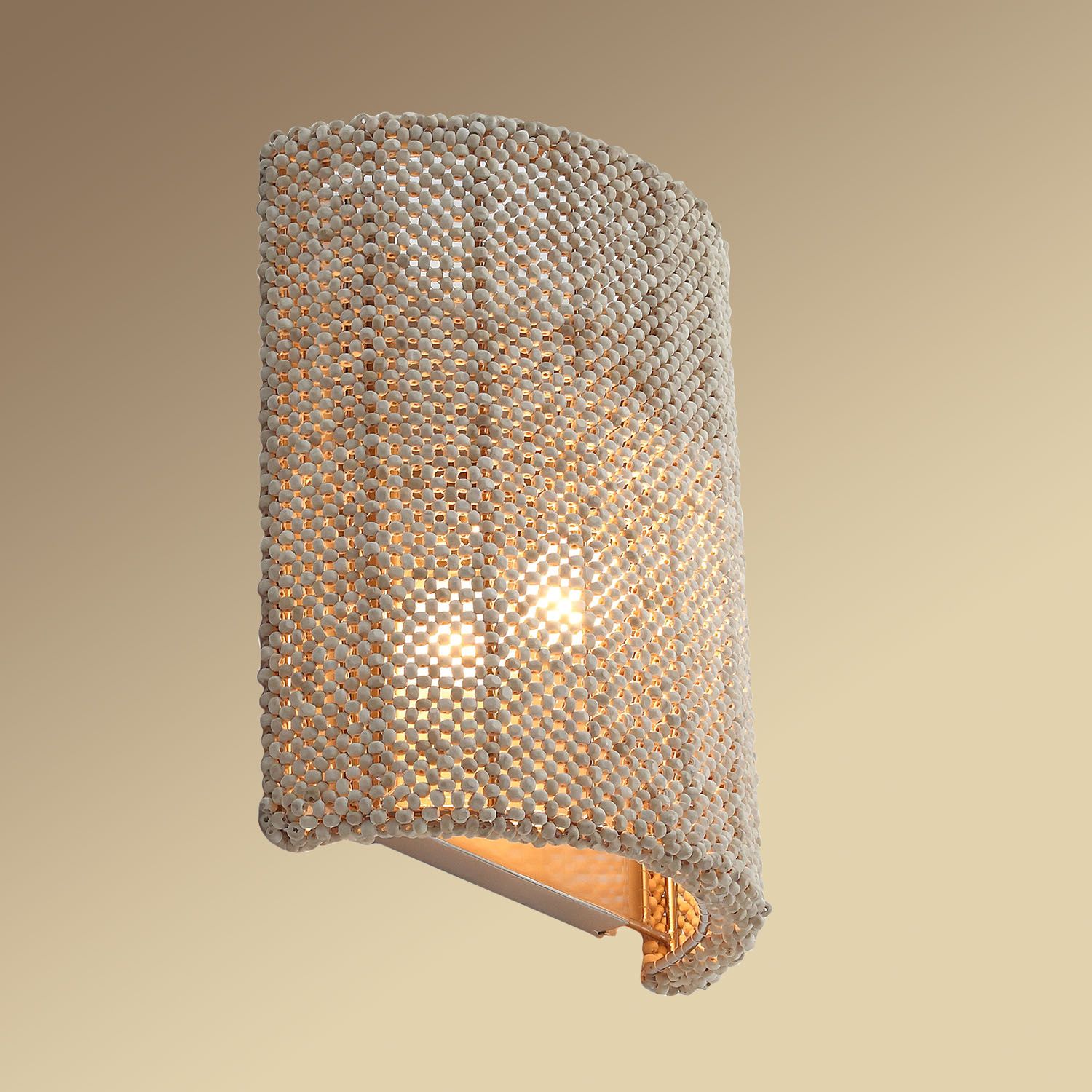 Image 7 Metropolitan Copra 1-Light 10-in Brushed Nickel Wall Sconce with Bead Shade more views