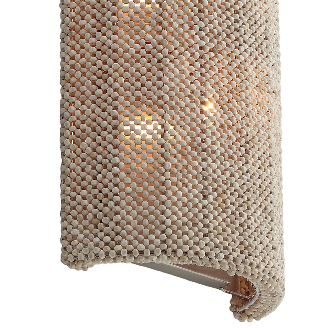 Image 2 Metropolitan Copra 2-Light 10-in Brushed Nickel Wall Sconce with Bead Shade more views