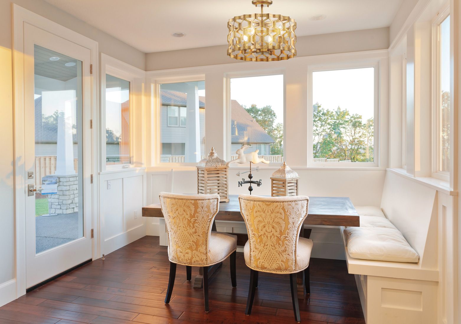 Image 2 Metropolitan Coronade 4-Light 16-in Pandora Gold Leaf Semi Flush to Pendant more views