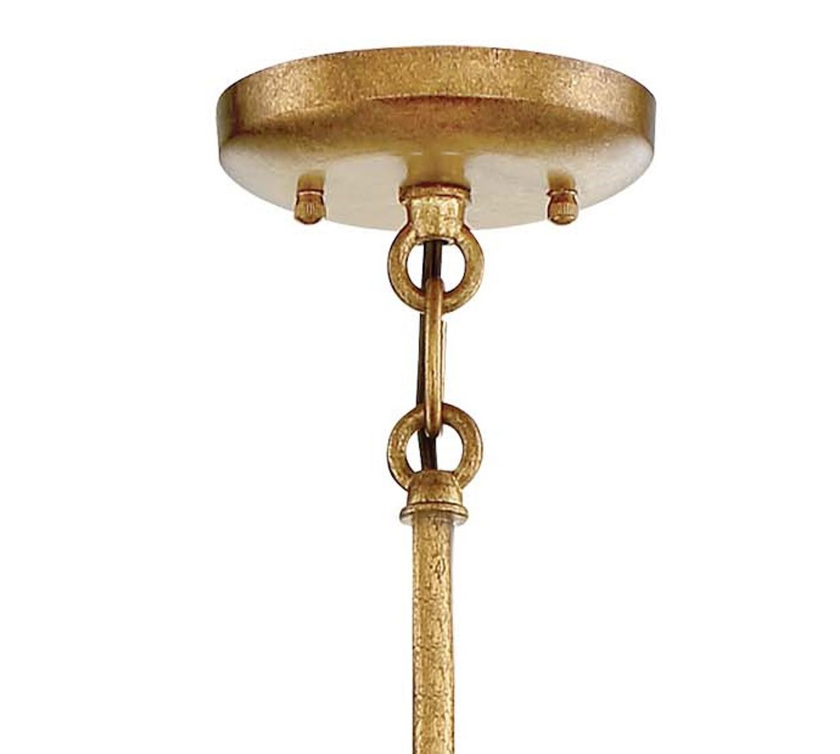 Image 4 Metropolitan Coronade 4-Light 16-in Pandora Gold Leaf Semi Flush to Pendant more views