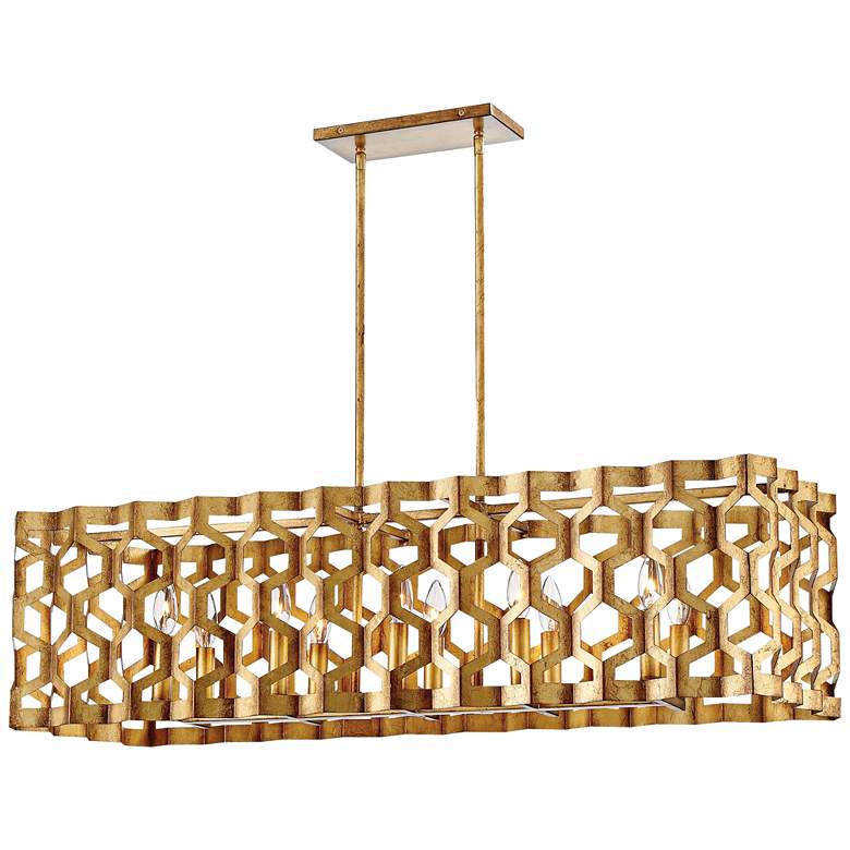 Image 2 Metropolitan Coronade 40 1/2" Gold Leaf Kitchen Island Light Pendant