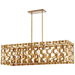 Metropolitan Coronade 40 1/2" Gold Leaf Kitchen Island Light Pendant