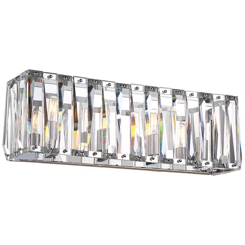 Image 1 Metropolitan Coronette 4-Light 24 1/2"W Chrome Bath Light